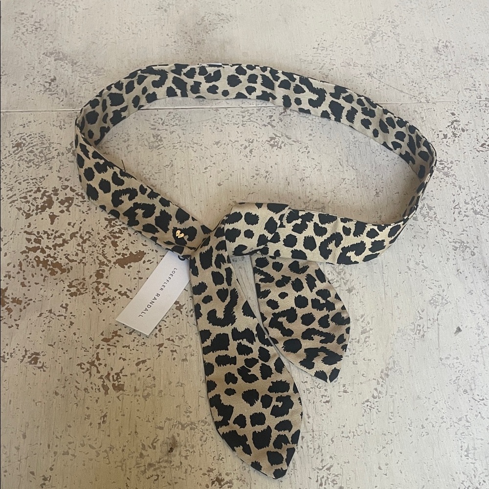 Loeffler Randall Leopard Sash Belt